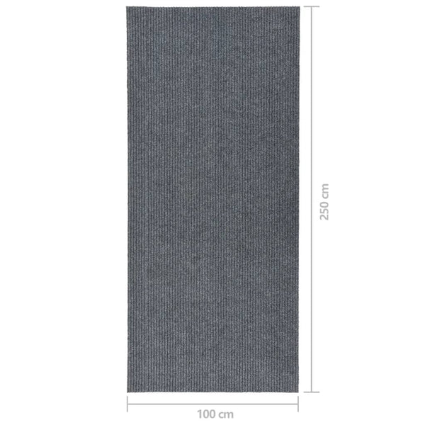 Graue Schmutzfangmatte Botanica 100x250cm für den Flur