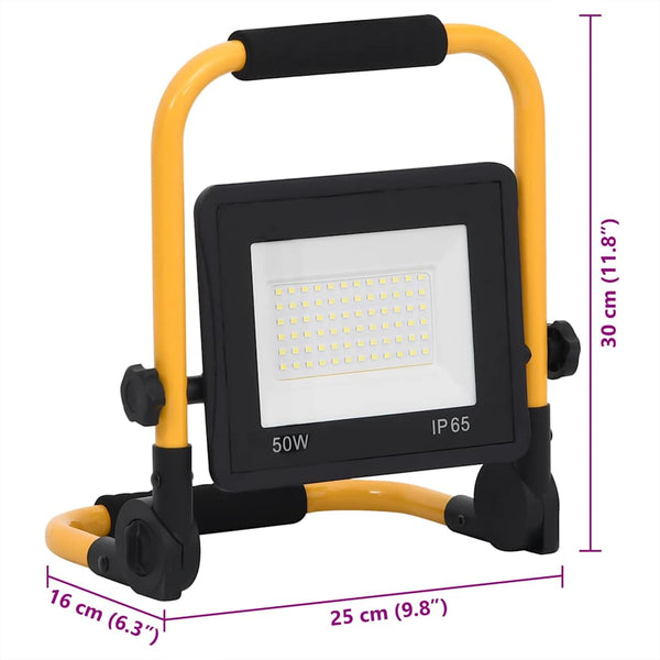 Kalterweißer LED-Strahler mit Griff Ostafie 50 W
