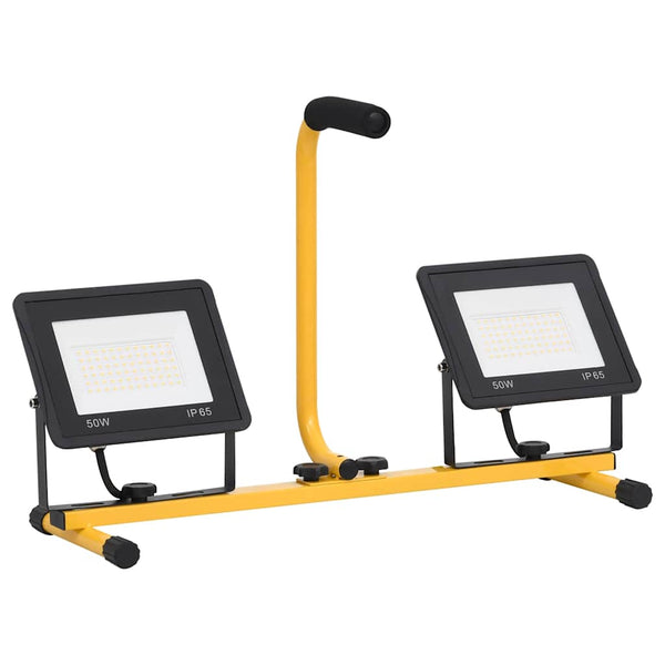 Warmweißer LED-Strahler mit Griff Campianu 2x50 W