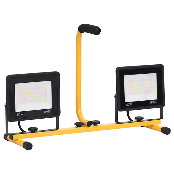 Warmweißer LED-Strahler mit Griff Campianu 2x50 W
