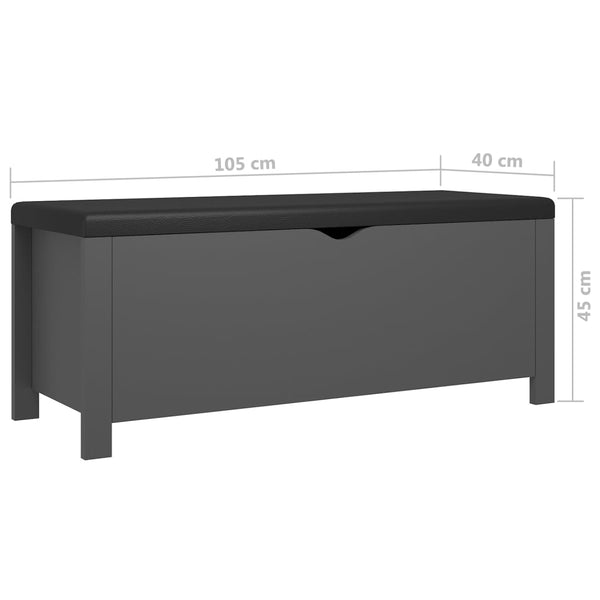 Harmaa säilytyslaatikko Jodie 105x40x45cm (puinen)