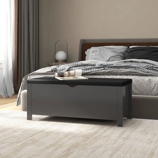 Harmaa säilytyslaatikko Jodie 105x40x45cm (puinen)
