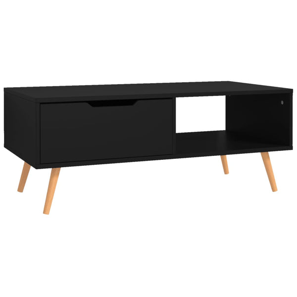 Schwarzer Couchtisch Costilena 100x49,5x43cm (Holz)