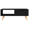 Schwarzer Couchtisch Costilena 100x49,5x43cm (Holz)