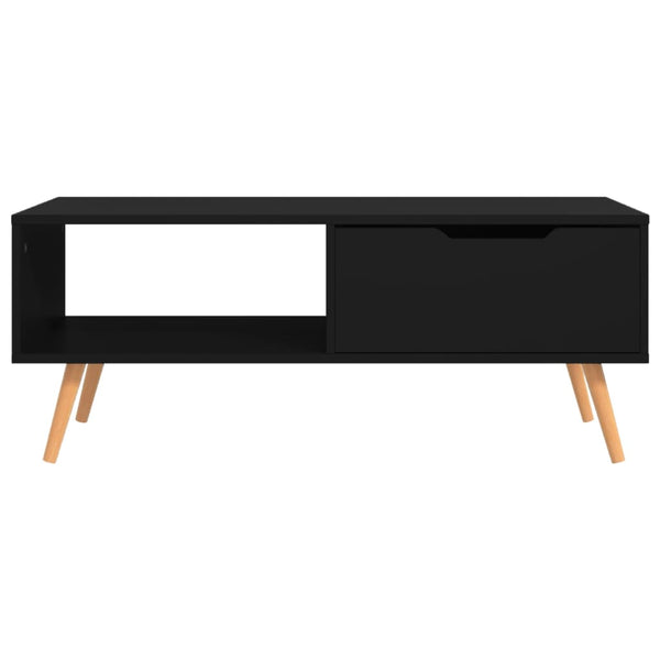 Schwarzer Couchtisch Costilena 100x49,5x43cm (Holz)