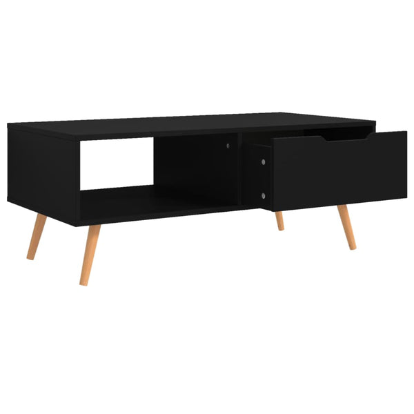 Schwarzer Couchtisch Costilena 100x49,5x43cm (Holz)