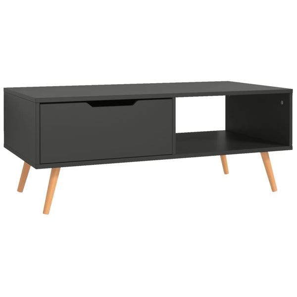 Grauer Couchtisch Costilena 100x49,5x43cm (Holz)
