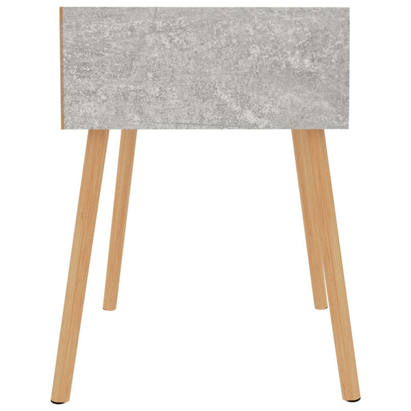 Betoninharmaa yöpöytä Izvernar 40x40x56cm (puinen)