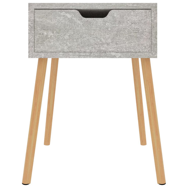 Betongraue Nachttische Izvernar 40x40x56cm (2 Stück, Holz)