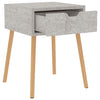 Betongraue Nachttische Izvernar 40x40x56cm (2 Stück, Holz)