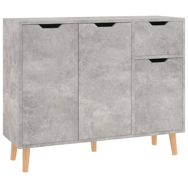 Betongraues Sideboard Ciulacu 90x30x72cm (Holz)