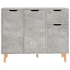 Betongraues Sideboard Ciulacu 90x30x72cm (Holz)