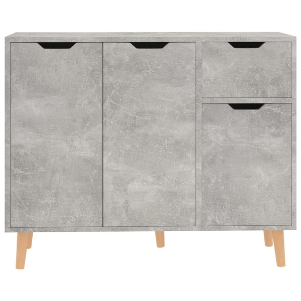 Betongraues Sideboard Ciulacu 90x30x72cm (Holz)