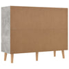 Betongraues Sideboard Ciulacu 90x30x72cm (Holz)
