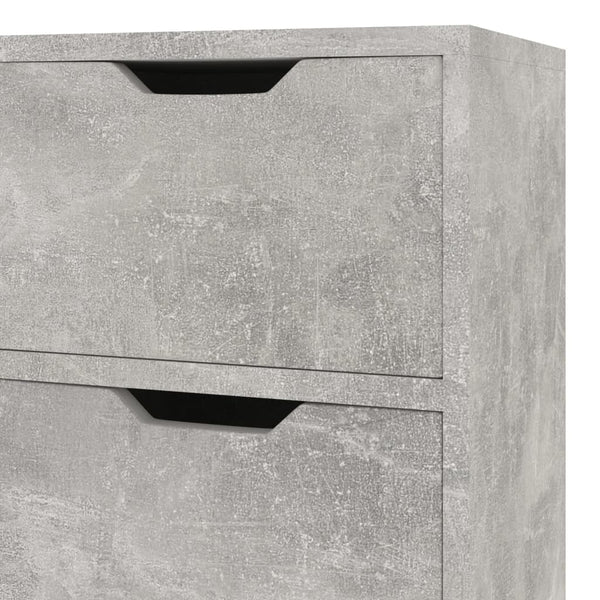 Betongraues Sideboard Ciulacu 90x30x72cm (Holz)