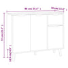 Betongraues Sideboard Ciulacu 90x30x72cm (Holz)