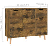 Räuchereiche Sideboard Ciulacu 90x30x72cm (Holz)