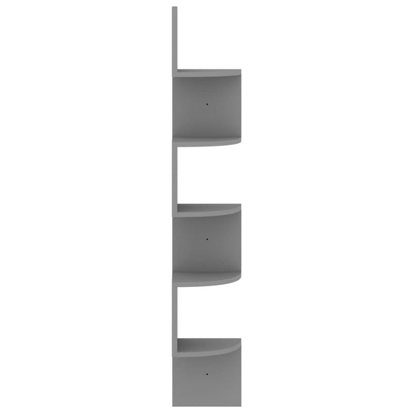 Graues Eckregal Francics 19x19x123cm (Holz)