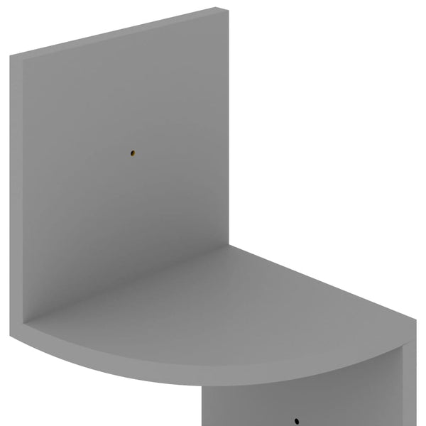 Graues Eckregal Francics 19x19x123cm (Holz)