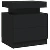 Schwarzer Nachttisch Janita 45x35x52cm (Spanplatte)