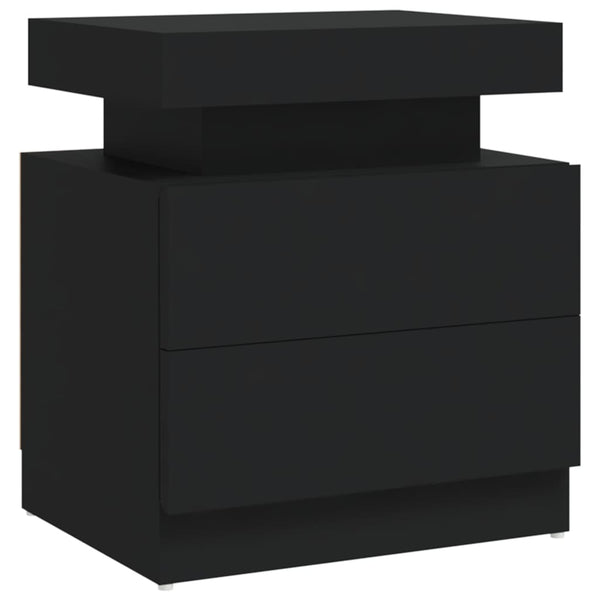 Schwarzer Nachttisch Janita 45x35x52cm (Spanplatte)
