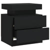 Schwarzer Nachttisch Janita 45x35x52cm (Spanplatte)