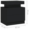 Schwarzer Nachttisch Janita 45x35x52cm (Spanplatte)