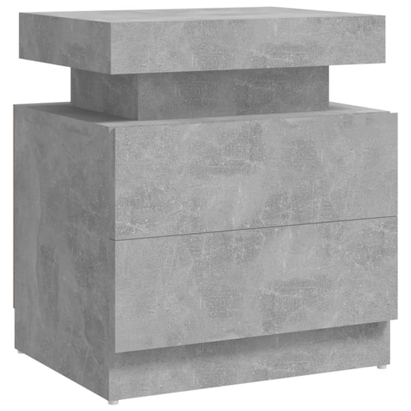 Betoninharmaa yöpöytä Janita 45x35x52cm (puinen)