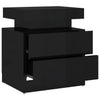 Nachttisch Janita schwarz 45x35x52cm (Hochglanz Spanplatte)
