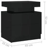 Nachttisch Janita schwarz 45x35x52cm (Hochglanz Spanplatte)