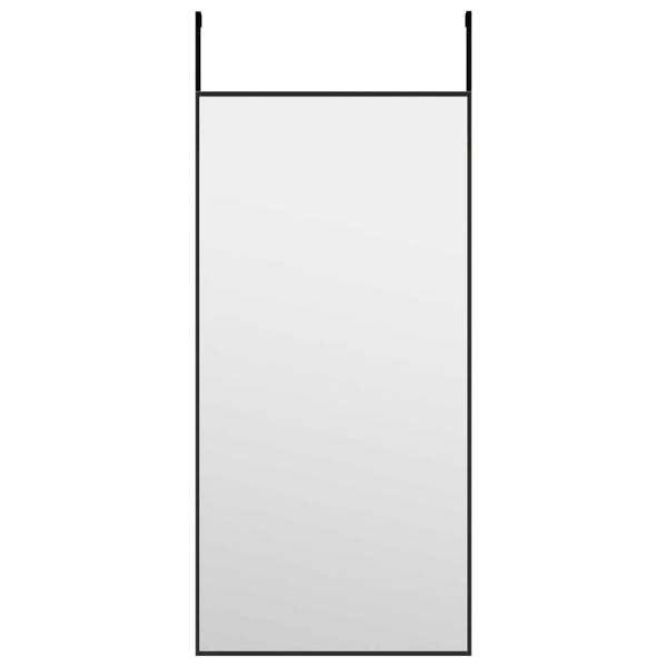 Schwarzer Türspiegel Vica 30x60cm (Glas und Aluminium)