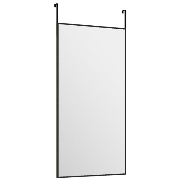 Schwarzer Türspiegel Vica 30x60cm (Glas und Aluminium)