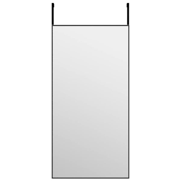 Schwarzer Türspiegel Vica 40x80cm (Glas und Aluminium)
