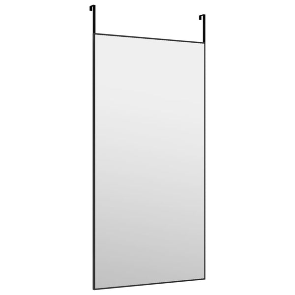 Schwarzer Türspiegel Vica 50x100cm (Glas und Aluminium)