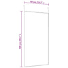 Schwarzer Türspiegel Vica 50x100cm (Glas und Aluminium)