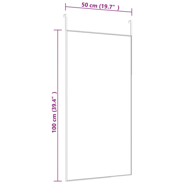 Goldener Türspiegel Vica 50x100cm (Glas und Aluminium)