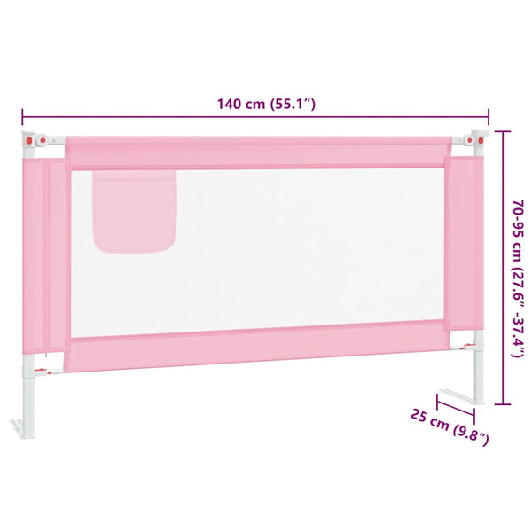 Rosa Bettschutzgitter Manor 140x25cm (Stoff)