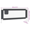 Dunkelgraues Sicherheitsgitter für das Bett Manor 200x25cm (Stoff)