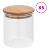 Vorratsgläser mit Bambusdeckel Mineta 600 ml (6er-Set)