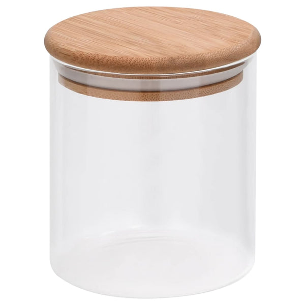 Vorratsgläser mit Bambusdeckel Mineta 600 ml (6er-Set)