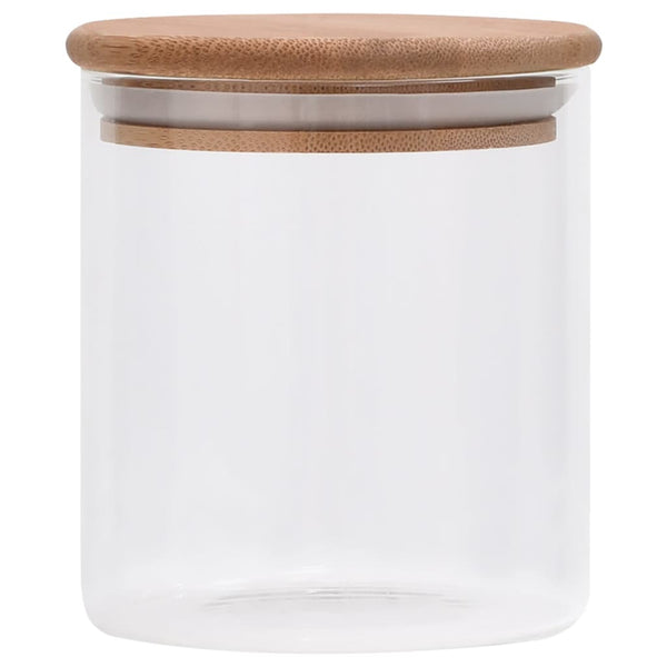 Vorratsgläser mit Bambusdeckel Mineta 600 ml (6er-Set)