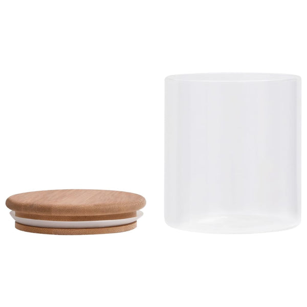 Vorratsgläser mit Bambusdeckel Mineta 600 ml (6er-Set)