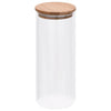 Lasiset säilytyspurkit bambukansilla Mineta 1000 ml (6 kpl)