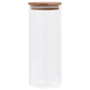 Lasiset säilytyspurkit bambukansilla Mineta 1000 ml (6 kpl)