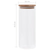 Lasiset säilytyspurkit bambukansilla Mineta 1000 ml (6 kpl)