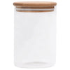 Gachi 800 ml Vorratsgläser aus Glas mit Bambusdeckel (4 Stück)