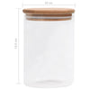 Gachi 800 ml Vorratsgläser aus Glas mit Bambusdeckel (4 Stück)