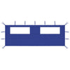 Blauer Pavillon mit Seitenwand und Fenstern Filotela 6x2 m