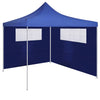 Blauer Pavillon mit Seitenwand und Fenstern Filotela 6x2 m