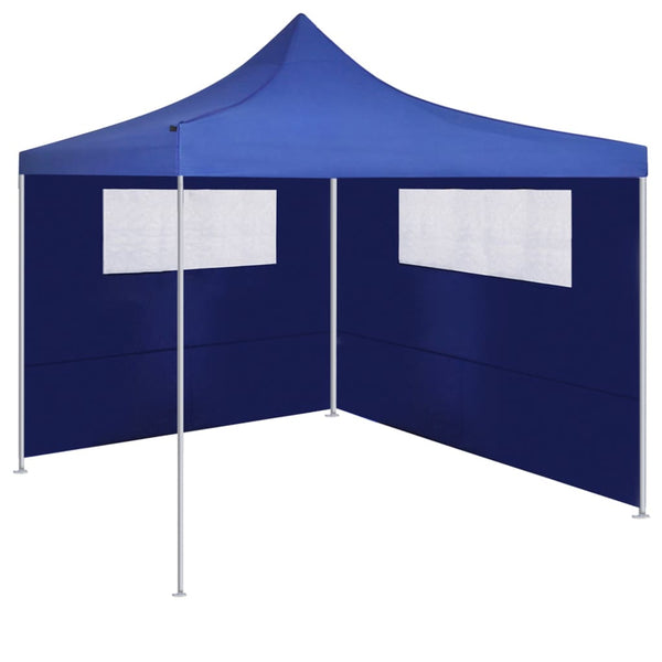 Blauer Pavillon mit Seitenwand und Fenstern Filotela 6x2 m